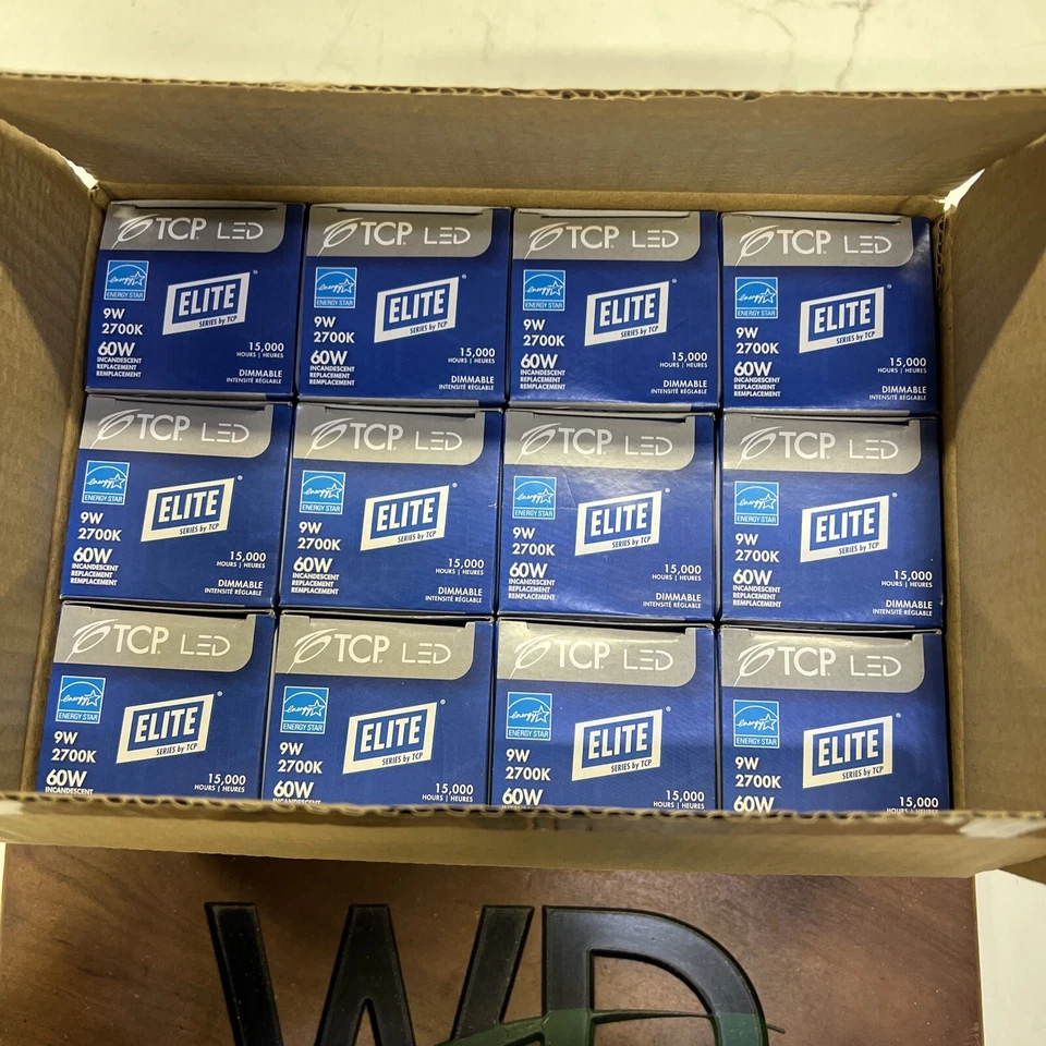 TCP Elite  (12Pack)  LED  9.5W  2700K Shatter Resistant Dimmable Light Bulb  NEW - Image 3 of 3