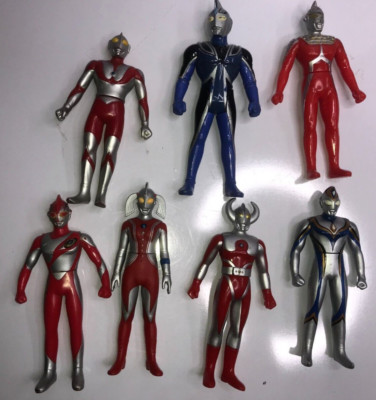 Bandai Ultraman 6'' TO 7'' LOT OF 7 FIGURES MOTHER, FATHER, DYNA MIRACLE