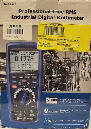Reed Traini Rms REED Instruments R5005 True RMS Industrial Multimeter with Bluetooth | eBay