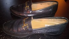 Bruno Magli Dark Blue Leather Loafer Made in Italy Size 10M