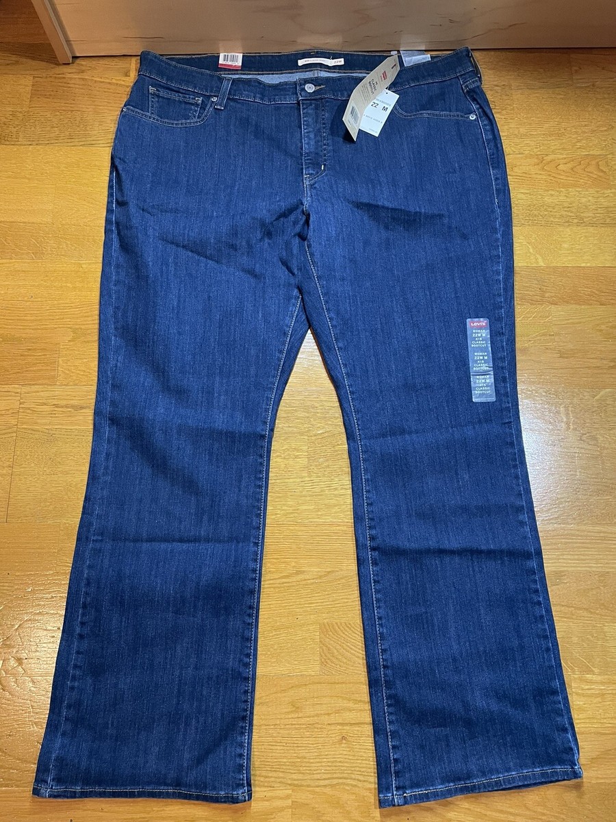 Levis 415 Classic Bootcut Relaxed Jeans Women’s Size 22W Blue Stretch Denim  NWT