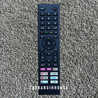 New Upgraded ERF3J80H Universal Replaced Remote Fit For All Hisense 4K UHD Android Smart TV A6G U6G U8G Series75A6G 70A6G 65A6G 60A6G 55A6G 50A6G 43A6G 55U68G 50U6G 65U6G 75U6G 50U68G[NO Voice Command