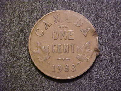 1933 Canada One Cent - Nice Circ Collector Coin! -d4407xcx
