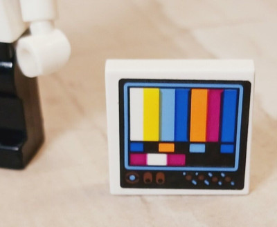 LEGO TV Music Control Panel Off Air Colored Bars Adjust Picture Graphs Engineer