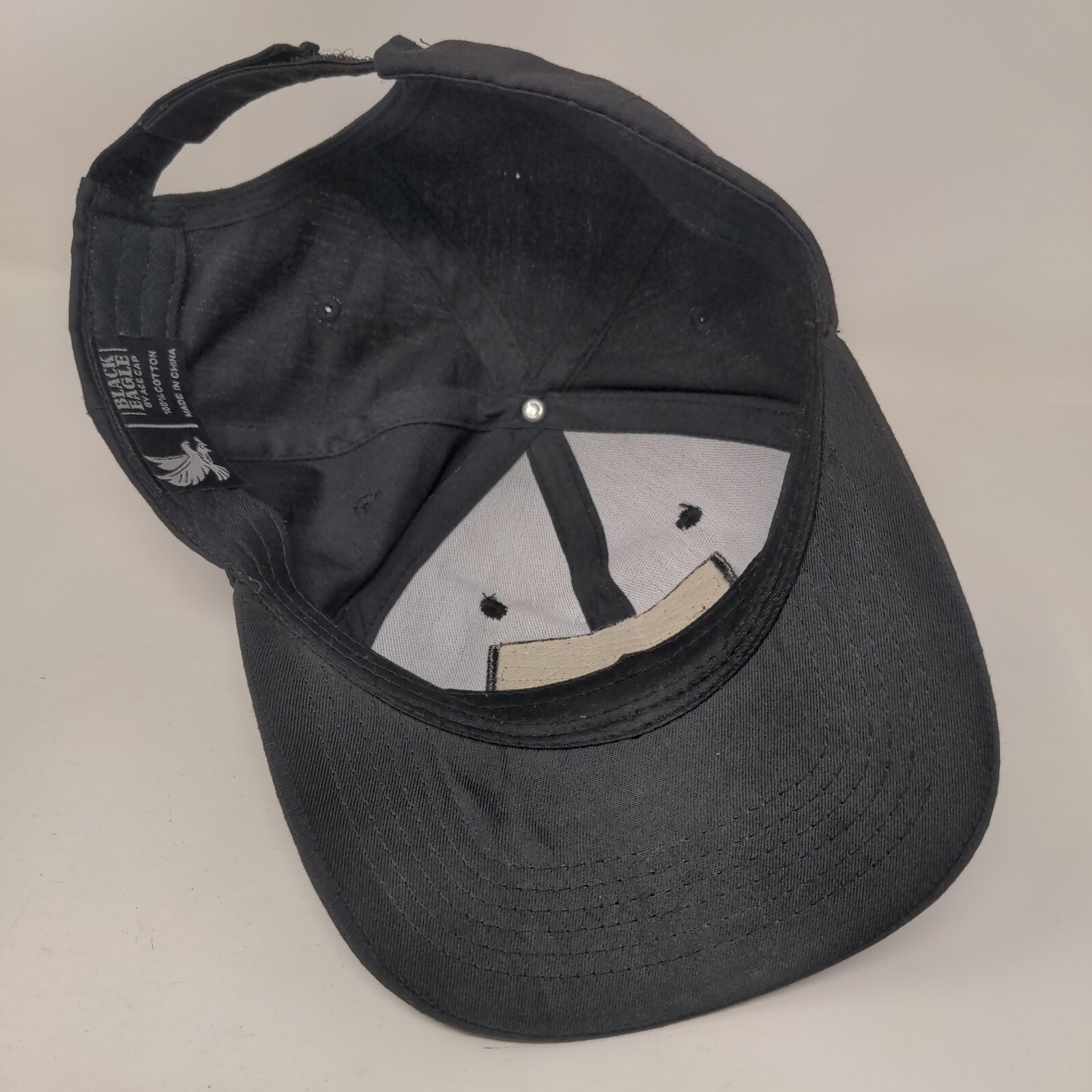 American Flag Patch Strapback Hat Black One Size … - image 8