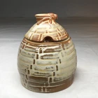 Frankoma Pottery Plainsman Gold Honey Pot OR Sugar Bowl OR Condiment Pot.