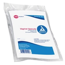 Dynarex Vaginal Speculum, NonSterile, Medium, Bag of 10 - 2 Pack