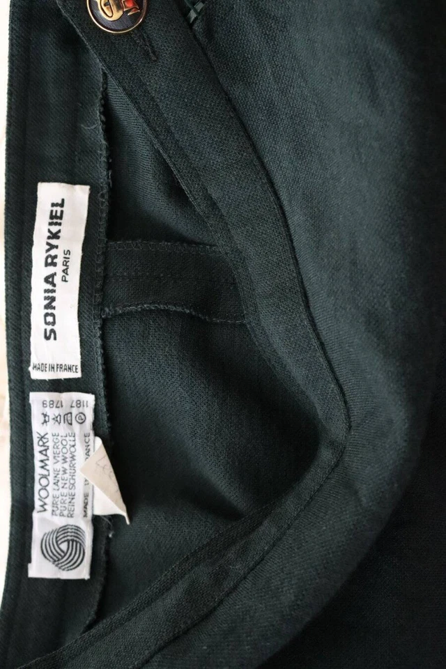 Vintage Sonia Rykiel Paris Wool Black Skirt Made In France Size 42 - Image 3 of 4