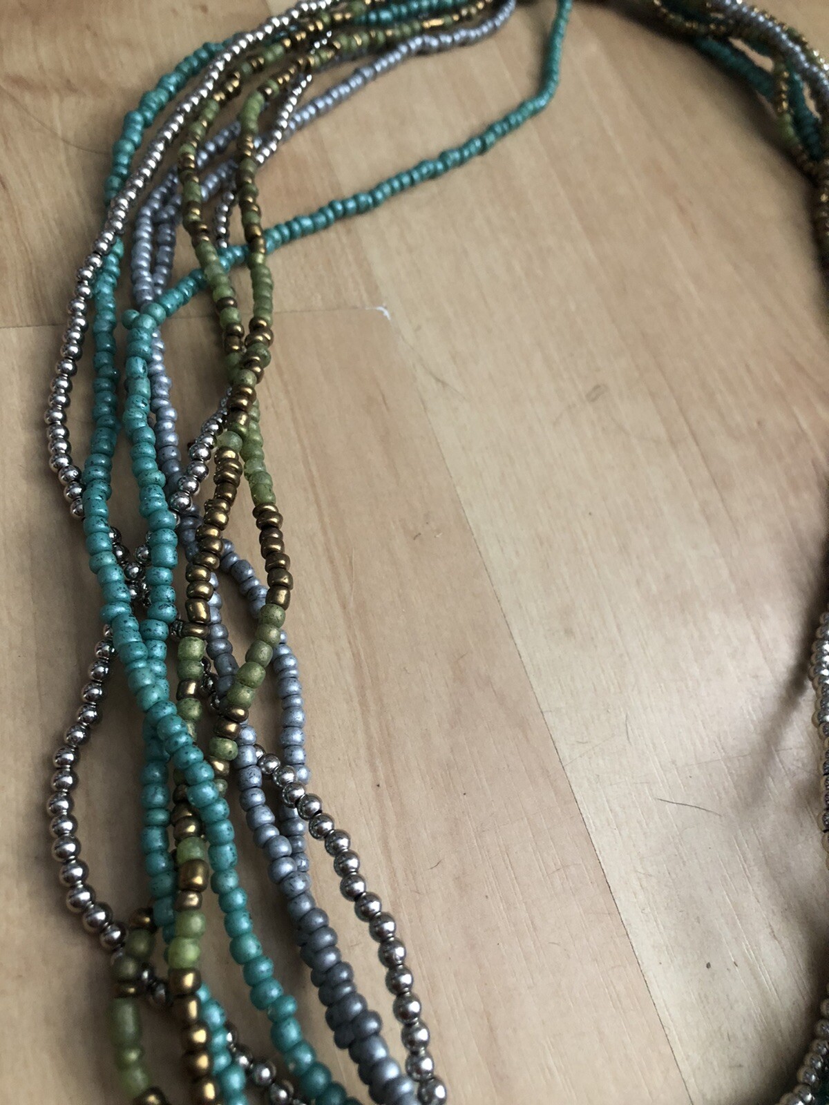 Statement green Chunky Necklace multi colour mult… - image 7