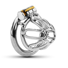 Stainless Steel Metal Male Chastity Belt Cage Device Restraint Spiked-ring Lock