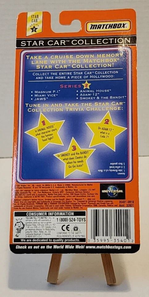火柴盒 1/64 星汽车收藏 Smokey and the Bandit 1979 庞蒂亚克 Trans Am — 第 2/4 张图片
