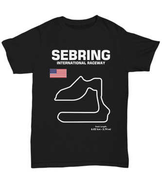 Sebring International Raceway Track Outline Shirt - Unisex Tee
