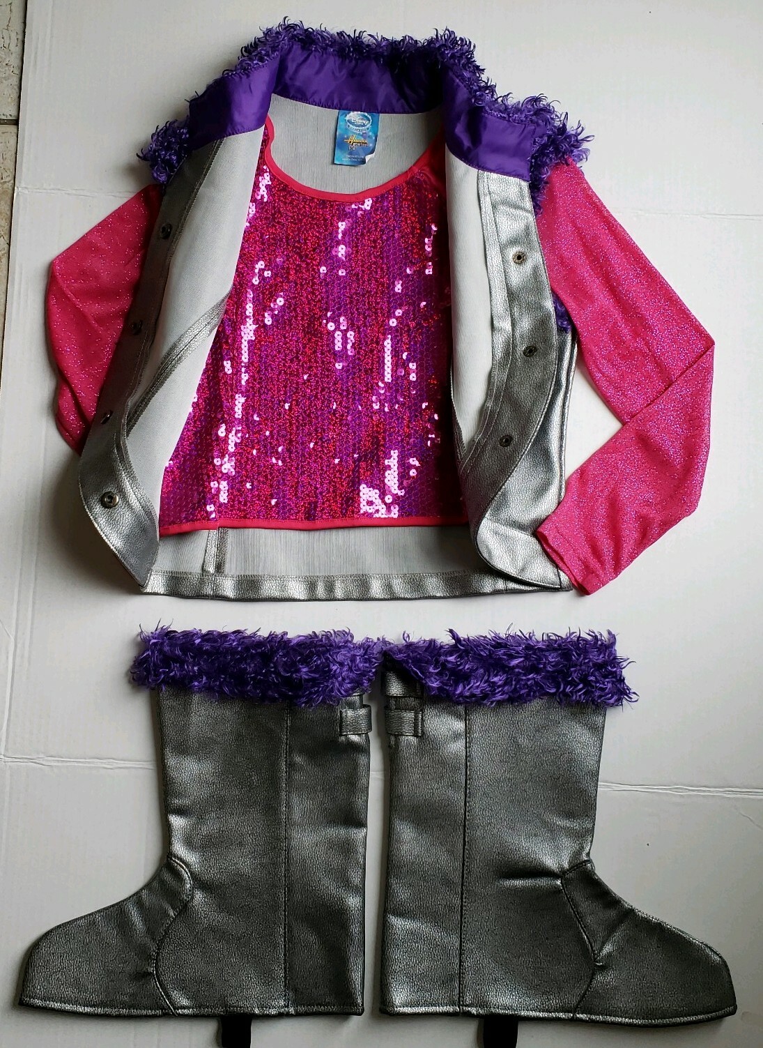 DISNEY STORE HANNAH MONTANA COSTUME Jacket & Boot Cov… Gem