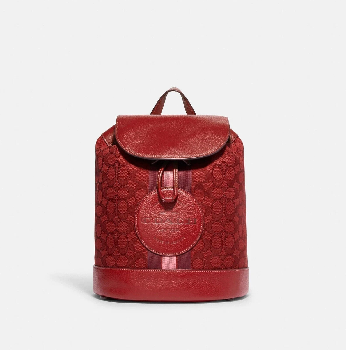 Coach Dempsey Drawstring Backpack in Signature Jacquard with Coach Patch and Stripe