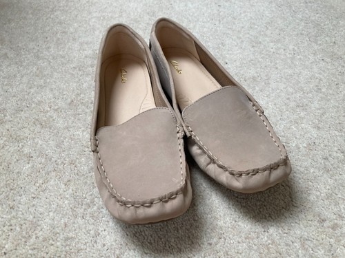 WOMENS CLARKS BROWN LEATHER UK 5 SLIP ON LOAFERS SHOES FLATS TRAINERS ZZ - Picture 9 of 10