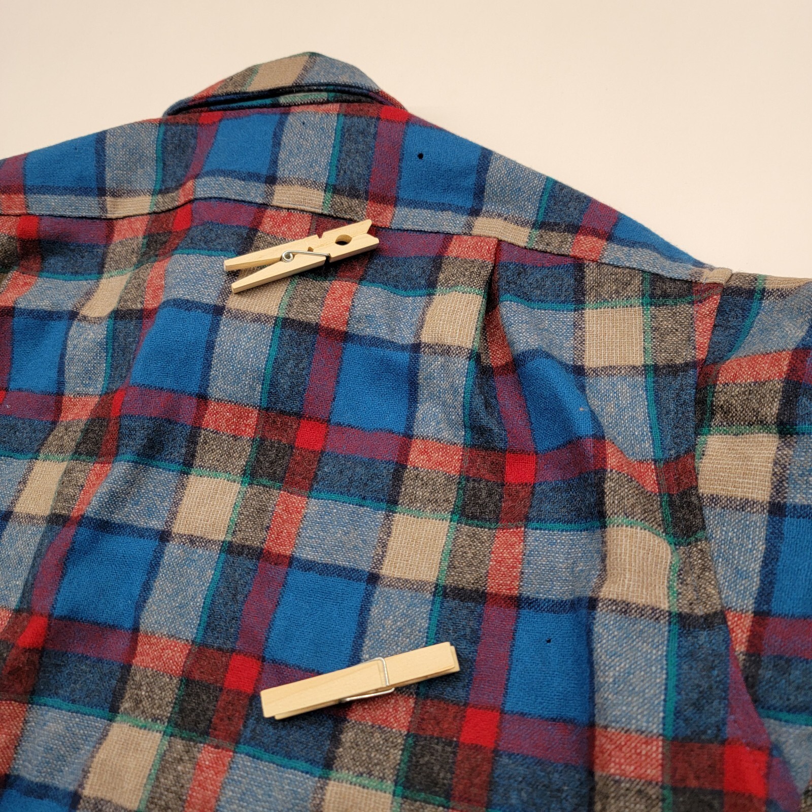 VTG Pendleton Flannel Plaid Wool Button Down Long… - image 13