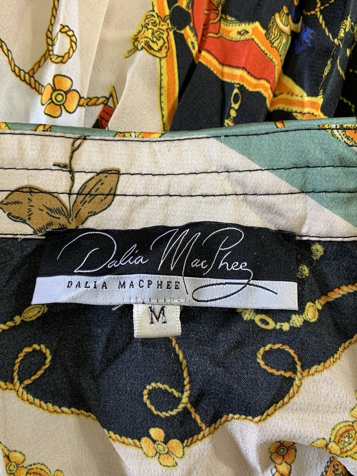 Dalia Macphee Multicolor Patterned Maxi Dress Siz… - image 5