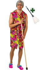 Männerballett Kostüm Herren Oma Schürze Putzfrau Hausfrau Staubwedel Fasching KK