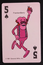 1981 General Mills Cereal Card Game Crazy Eights FrankenBerry 5 Spades