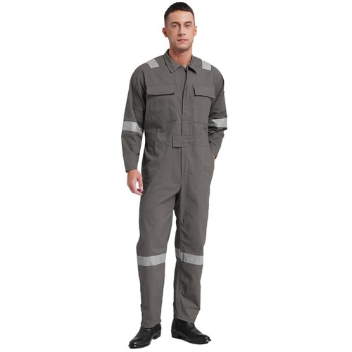 Men's Work Coveralls Lightweight Reflective Strip Long Sleeve Safety Jumpsuit - Picture 29 of 72