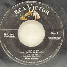 Elvis Presley Rip It Up / Love Me / When My Blue Moon,Rca Victor Epa 992 Good+