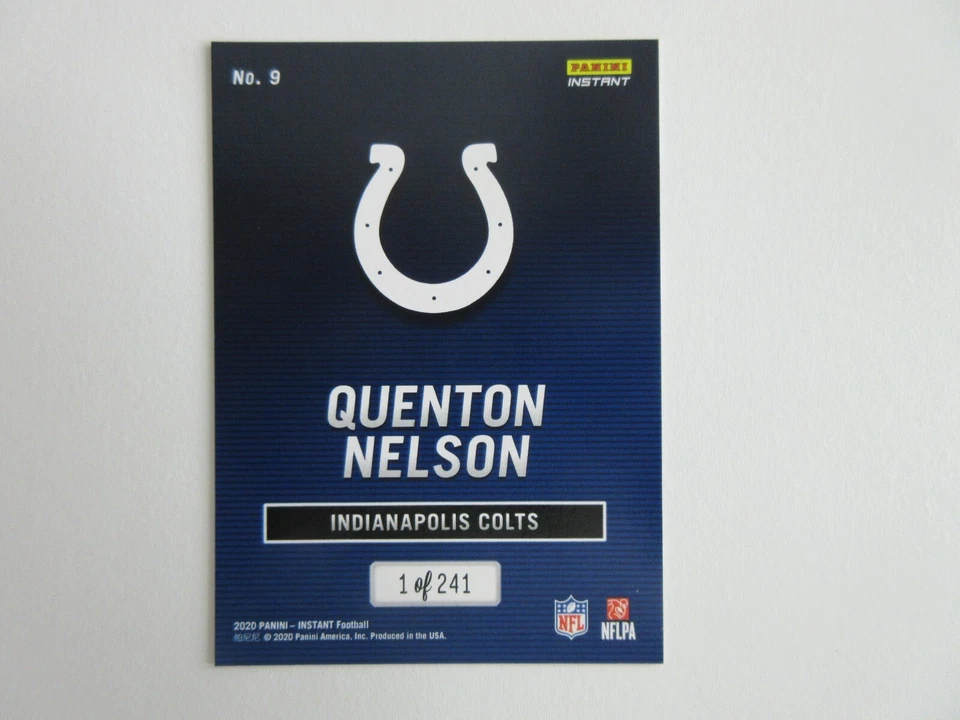 2020 Panini Instant All-Pro Team NFL Football Quenton Nelson Prizm SP Card 1/241 - Image 2 of 2