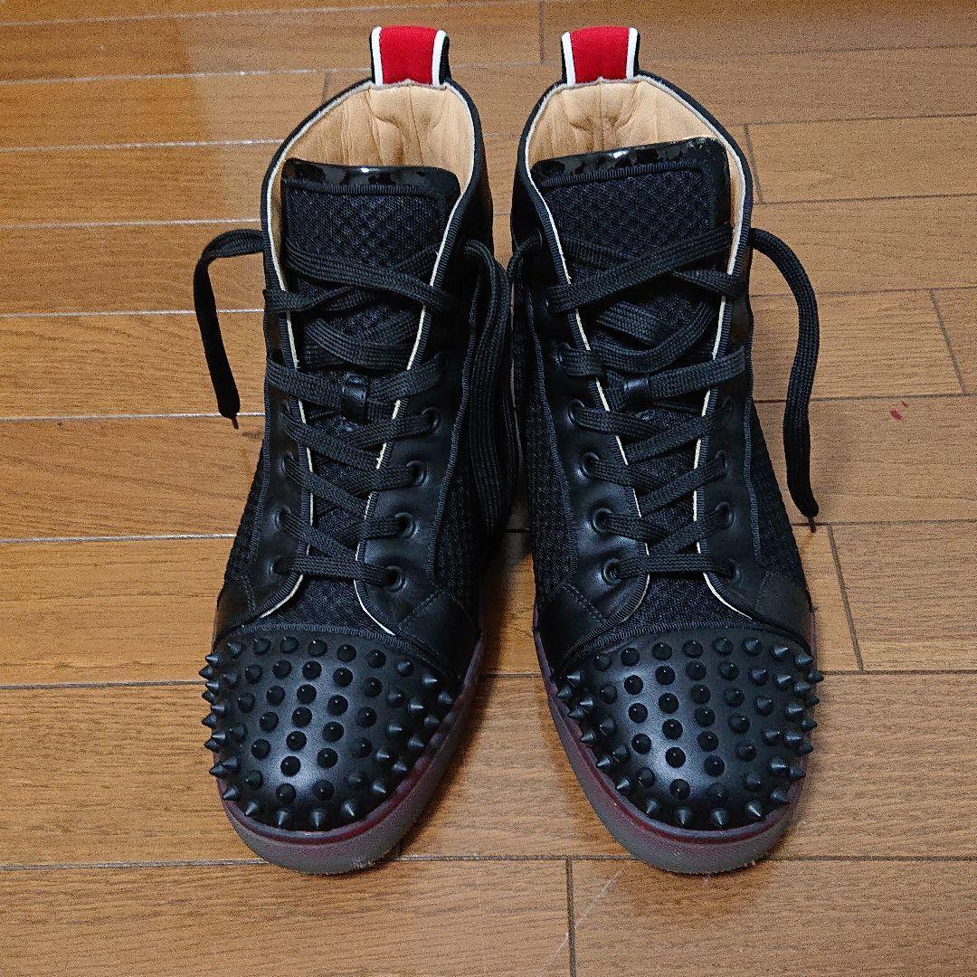 Sælger pakke Abe Christian Louboutin High-top sneakers Shoes 43 Black X Red Authentic Men  Used | eBay