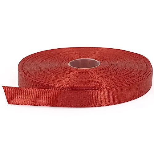 Satin Ribbon - 1/2 inch x 50 Yards, Double Face Solid Color 1/2 x