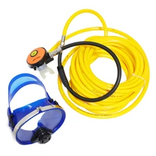 Scuba Hookah Air Breathing Hose 15m/30m/50m , Regulator and Mask for Snorkeling