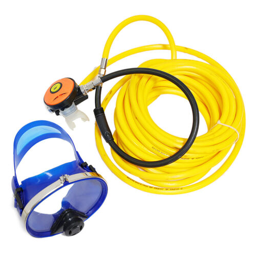 Scuba Hookah Air Breathing Hose 15m/30m/50m + Regulator and Mask for Snorkeling - Picture 1 of 19