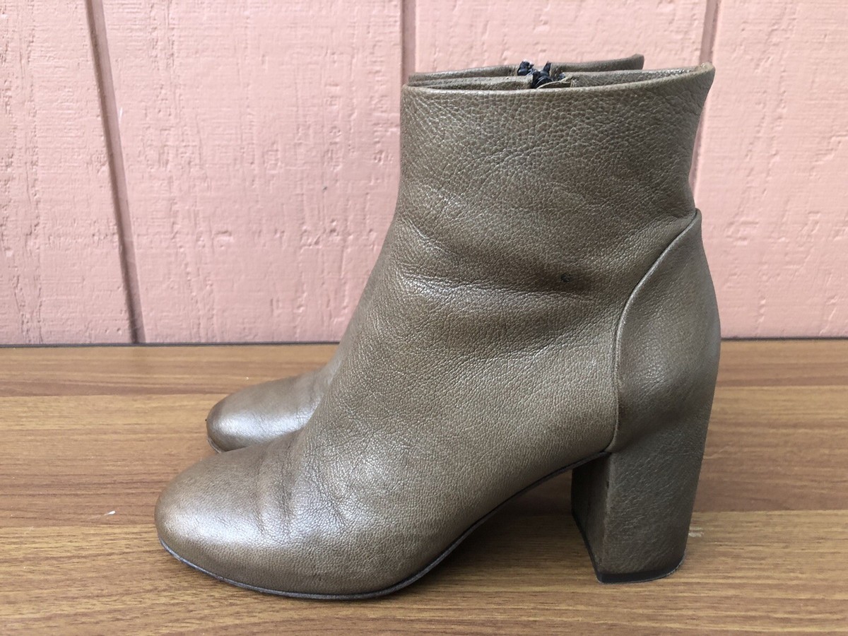 ROBERTO DEL CARLO 38 US Women Brown Leather Side Zip Ankle Boots