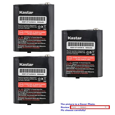 Kastar 1650mAh Ni-MH Battery for Motorola 53615 FRS-4002A 4002A KEBT650 MJ270R