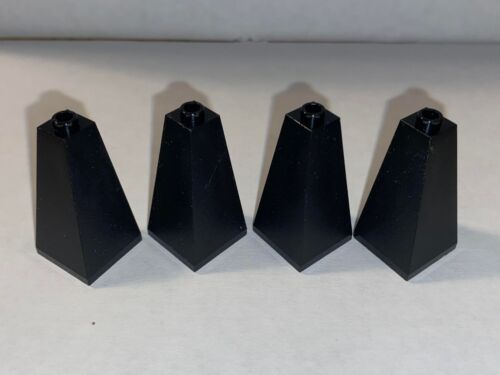 Lego schwarze Schräge Menge 8 Stck. (75 2 x 2 x 3 doppelt konvex) Burg 6074 6081 3685