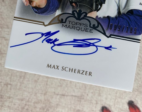 2011 Topps Marquee MAX SCHERZER AUTO #/185 Autograph - HOT!! Rangers Champs - Picture 4 of 5