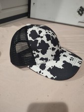 Baseball Cap Ponytail Snapback Cow Pattern