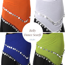 Wholesale Egyptian Belly Dancing Silver Coin 2 Row Triangle Scarves Assorted Lot