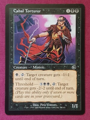 Magic The Gathering TORMENT CABAL TORTURER black card MTG