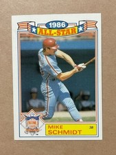 Mike Schmidt ~ 1987 Topps All Star #4 Philadelphia Phillies