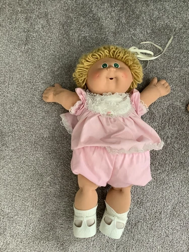VINTAGE CABBAGE PATCH GIRL 1978/1982 COLECO GIRL PINK DRESS LACE DOLL