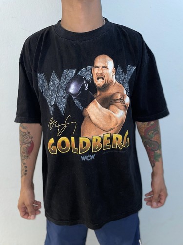 vintage wcw goldberg shirt
