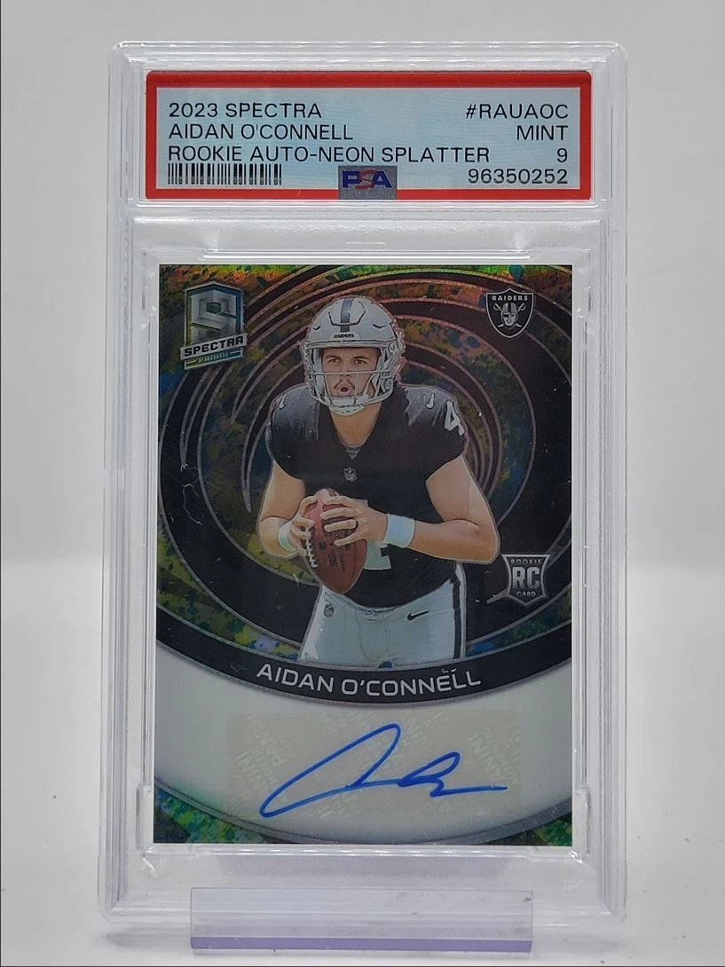 Aidan O'Connell Panini Spectra Rookie Autographs #RAUAOC Neon Splatter