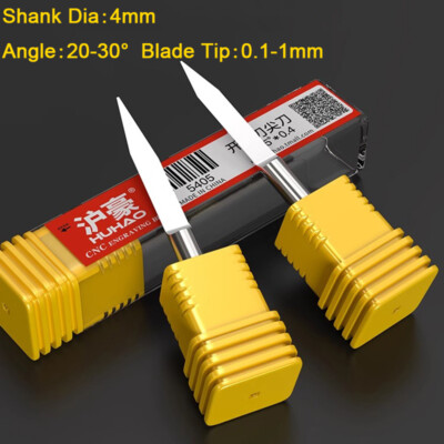 4mm Shank Flat Bottom Carving Knife Milling Cutter 20-30° CNC Engraving V Shape