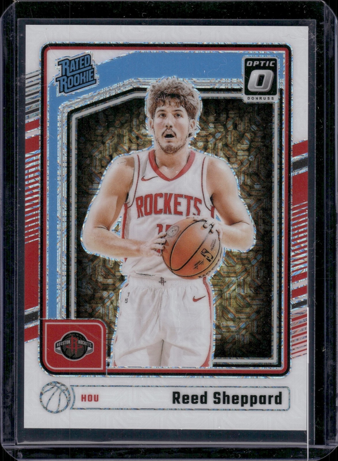 REED SHEPPARD 2024-25 PANINI DONRUSS OPTIC #255 RATED ROOKIE CHOICE WHITE RC /48