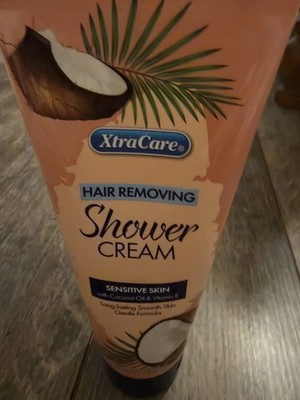 XtraCare Hair Removing Shower Cream Sensitive Skin Coconut Oil Vitamin E 8 oz