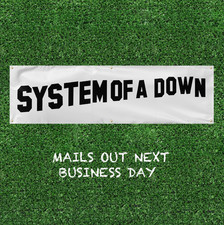 SYSTEM OF A DOWN BANNER FLAG APPROX. 2FT X 7FT (24X81 INCHES)