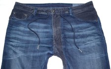DIESEL NARROT HERREN JEANS JOGGJEANS * W34 L32 * 34 / 32 DUNKELBLAU / GRAU CORD!
