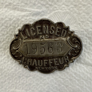 1907-1909 EXTREMELY RARE York Chauffeur License!!