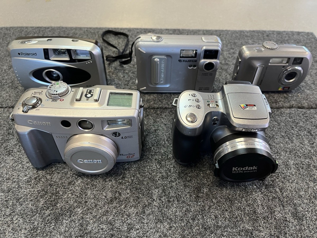 Lot of 5 assorted vintage cameras Canon G2/Kodak Z740/C310+More | eBay