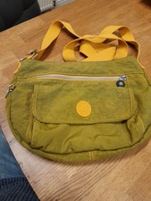 Kipling Crossbody Shoulder Bag Green & Mustard Excellent Condition
