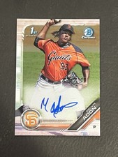 2019 Bowman Chrome 1st #CPA-MA Melvin Adon Autograph SF Giants
